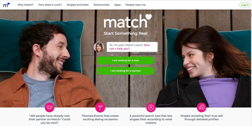 Match.com Website Screenshot